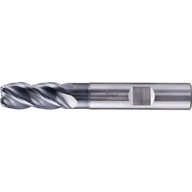 PFERD 23000168 - 2mm Radiused End Mill, 4 flutes, 12mm Dia, 26mm APMX, 83mm OAL, Weldon shank