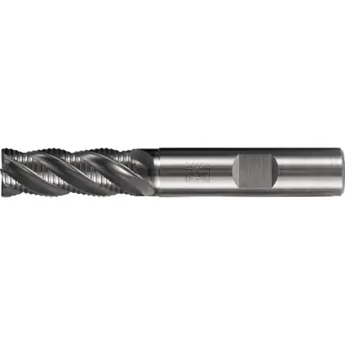 PFERD 23000350 - Chamfered Roughing End Mill, 4 flutes, 6mm Dia, 15mm APMX, 57mm OAL, Weldon sh