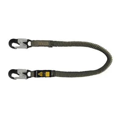 Safewaze 023-2122 - Arc Flash 6‘ Stretch Internal Energy Absorbing Lanyard Aramid, Alu Snap Hook