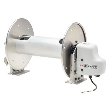 Reelcraft E23018-310-5 - 12V Motorized 5/8" x 250‘ Aluminum Reel, 3000 psi, Stainless Swivel