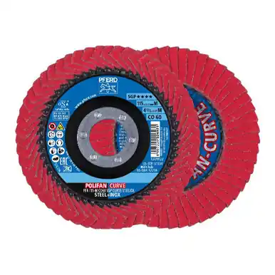 PFERD 67698036 - Flap Disc, 4-1/2"x 7/8, CO SGP CURVE STEELOX, 60Grit, Medium Radius, Ceramic
