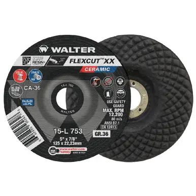 WALTER 15L753 - 5" FLEXCUT XX Grinding Wheel Type 29 (25pk)