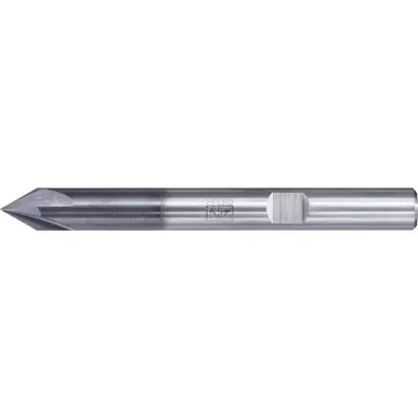 PFERD 23000116 - Deburring End Mill, 4 flutes, 60°, 6mm Dia, 5.2mm APMX, 57mm OAL, Weldon shank