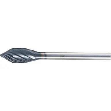 PFERD 21002 - Carbide Bur for Robotics Applications, KZW Shape, Single Cut 1/4" x 1/2" x 1/8" S