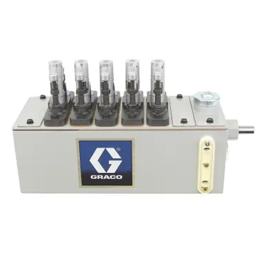 GRACO 24W635 - Manzel MB118 Box Lubricator, 8-Pint Reservoir, 118 1, w/ Five 1/4" GBL 7500 Pumps