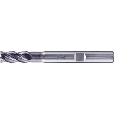 PFERD 23000142 - Chamfered End Mill, 4 flutes 6mm Dia, 13mm APMX, 57mm OAL, Weldon shank, Unive