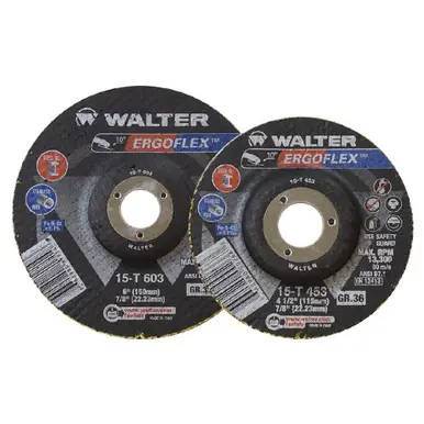 WALTER 15T603 - 6" x 7/8" ERGOFLEX Sanding Disc 36 Grit (25pk)