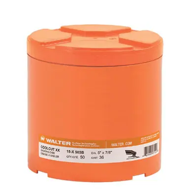 WALTER 15X506B - 5" x 7/8" COOLCUT XX Sanding Disc 60 Grit (50pk)