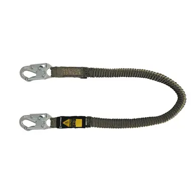 Safewaze 023-2120 - Arc Flash 6‘ Stretch Internal Energy Absorbing Lanyard Aramid, Snap Hook