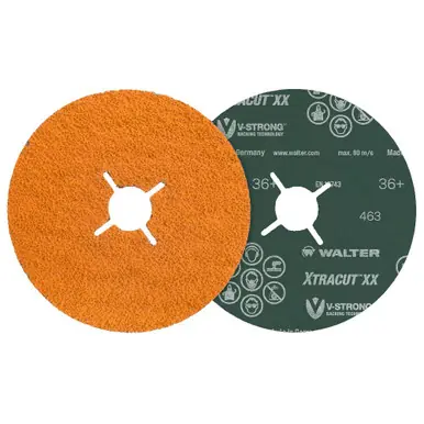 WALTER 15N403 - 4" x 5/8" XTRACUT XX Sanding Disc 36+ Grit (25pk)