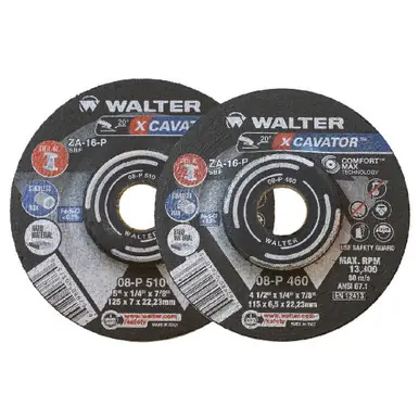 WALTER 08P460 - 4-1/2" x 1/4" XCAVATOR Grinding Wheel Type 27 (25pk)