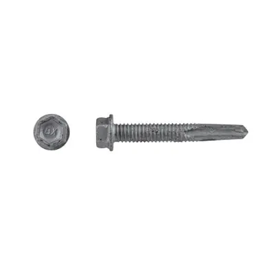 ITW 1007000 - 12-24 x 1-1/4‘‘ Tek5 Steel-to-Steel Self-Drilling Screws Bonded Washer, Climaseal,