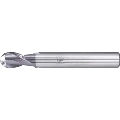 PFERD 23000104 - Ball Nose End Mill, 2 flutes, 8mm Dia, 12mm APMX, 58mm OAL, cylindrical shank