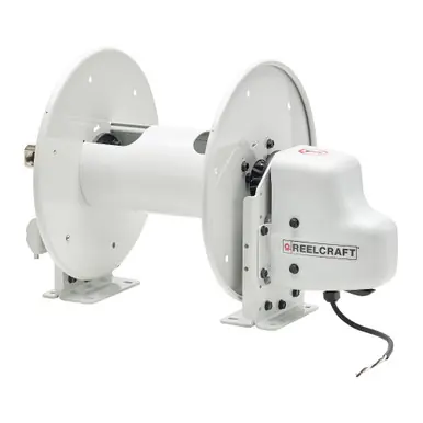 Reelcraft E23012-H-5 - 12V Motorized 5/8" x 150‘ Aluminum Reel, 4500 psi