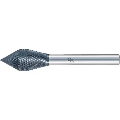 PFERD 21001 - Carbide Bur for Robotics Applications, KZW Shape, MICRO Cut 1/2" x 1" x 1/4" Shan