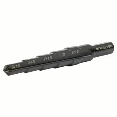 WALTER 01W151 - 5/16"-9/16" (by 1/16")" Multi-Step Reamer Reamer 3-Flats, Reduced Shank