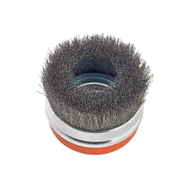 WALTER 13D524 - 5" Crimped Carbon Steel Wire Cup Brush 0.0118", 5/8"-11 Arbor, Spin-On