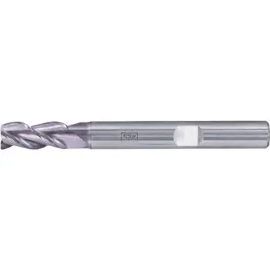 PFERD 23000134 - Chamfered End Mill, 3 flutes, 6mm Dia, 13mm APMX, 63mm OAL, Weldon shank, Univ