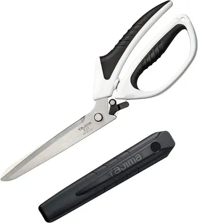 TAJIMA DK-BD120 Spring-Loaded Tradesman Shears - VARIX Electrician‘s Tool w/ Locking Mechanism