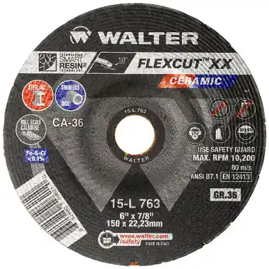 WALTER 15L763 - 6" FLEXCUT XX Grinding Wheel Type 29 (25pk)