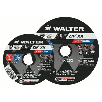 WALTER 11X262 - 6" x 1/16" x 7/8" ZIP XX Cut-Off Wheel Type 1 (25pk)