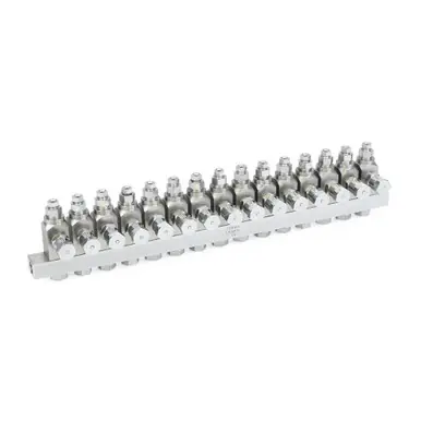 GRACO 24W408 GL-33 Grease Injector, Carbon Steel, 15 Injector Manifold, 1/8 NPT