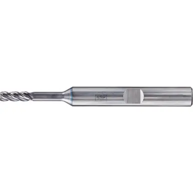 PFERD 23000139 - Chamfered End Mill, 4 flutes 3mm Dia, 8mm APMX, 57mm OAL, Weldon shank, Univer