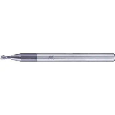 PFERD 23000108 - Ball Nose End Mill, 2 flutes, 3mm Dia, 5mm APMX, 80mm OAL, cylindrical shank