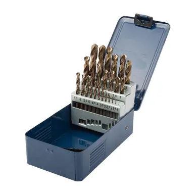 WALTER 01E625 - SST+ 135° 25-Piece Cobalt Drill Bit Set (1 mm to 13 mm (by 0.5 mm))