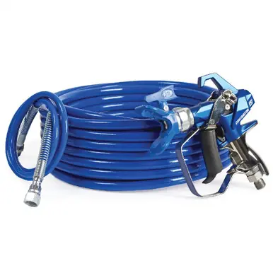 GRACO 19Y475 - Contractor PC Compact Gun, 1/4" x 50‘ BlueMax II Airless Hose, 1/8" x 4.5‘ Whip Hose,