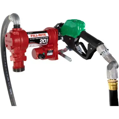 FILL-RITE FR4210HDS - 12V 20 GPM Fuel Transfer Pump w/ Nozzle & Swivel