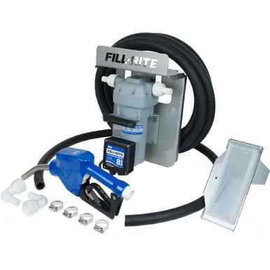 FILL-RITE DF012CAN520 - 12V DEF Transfer Pump, IBC Tote Bracket w/ Nozzle