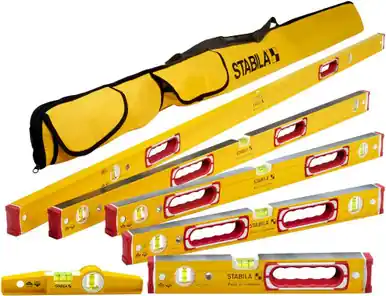 STABILA 6 Level Kit - 78"/48"/32"/24"/16"/10” Torpedo w/Case