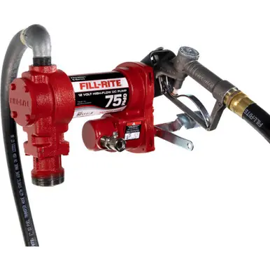 FILL-RITE FR4210HE - 12V 75 LPM Fuel Transfer Pump w/ Nozzle