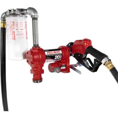 FILL-RITE FR4210HBFQ - 12V 20 GPM Fuel Transfer Pump w/ Nozzle & Filter
