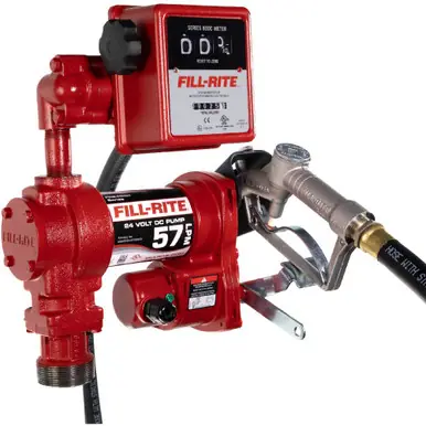 FILL-RITE FR2411H - 24V 57 LPM Fuel Transfer Pump w/ Meter & Nozzle