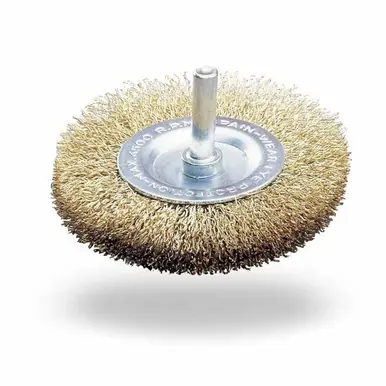 JAZ 91601 - 3" DIY Stem-Mounted Crimped Wire Wheel, .012" Steel (Coarse), 1/4" Shank