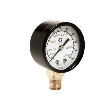 GRACO 110436 – Air Pressure Gauge, 1/8" NPT, 0-100 PSI, Bottom Mount