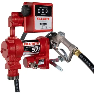 FILL-RITE FR2411HEL - 24V 57 LPM Fuel Transfer Pump w/ Meter & Nozzle