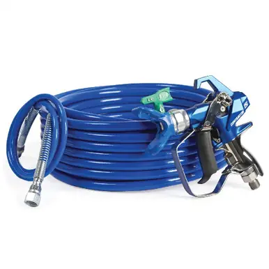 GRACO 19Y489 - Contractor PC Compact Gun, 1/4" x 50‘ BlueMax II Airless Hose, 1/8" x 4.5‘ Whip Hose,
