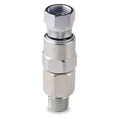 GRACO 244515 – Gun Swivel, 1/4" NPT(M) x 1/4" NPSM(F), 210 PSI, Leather, Carbon Steel