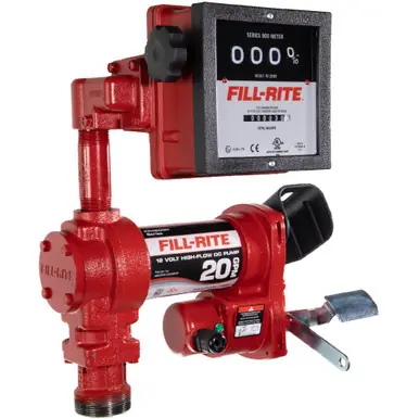 FILL-RITE FR4211HN - 12V 20 GPM Fuel Transfer Pump w/ Meter