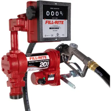 FILL-RITE FR4211H - 12V 20 GPM Fuel Transfer Pump w/ Meter & Nozzle