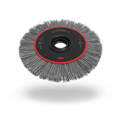 JAZ 21772 - 4" Abrasive Nylon Wheel, 320 Grit Silicon Carbide, 5/8" FW, 1/2" - 1-3/16" A.H.