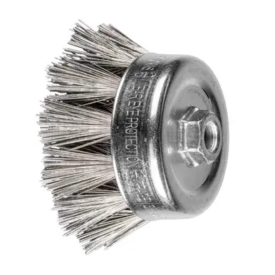 PFERD 84348 - 4" Diamond Coated Wire Cup Brush 270 grit, 5/8-11 Arbor