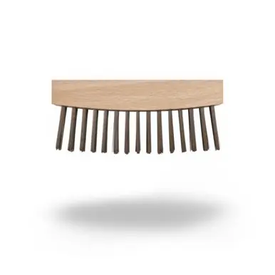 JAZ 82130 - Wooden Handle Chipping Hammer Refill Brush, .012" Steel, 3 x 15 Rows (12pk)