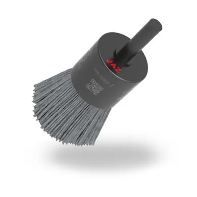 JAZ 11202 - 1/2" Abrasive Nylon End Brush, 3/4" Trim Length, 180 Grit Silicon Carbide (Medium), (10pk)