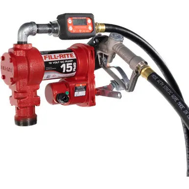 FILL-RITE FR1219H - 12V 15 GPM Fuel Transfer Pump w/ Meter & Nozzle