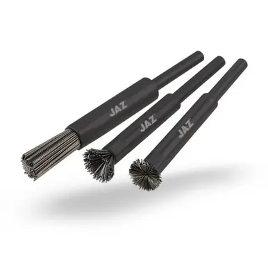 JAZ 11060 - 5/8" Radial End Pencil Brush, .014" Steel, 3/32" Trim length, 1/4" Shank (10pk)