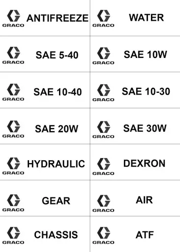 GRACO 180698 – Hose Reel Self-Adhesive Identification Label Set